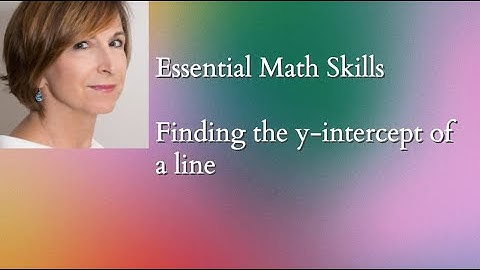 Finding the y-intercept of a line