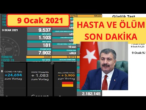 Son dakika : 9 Ocak Bugünkü vaka sayısı | Korona virüs vaka sayıları tablosu | Günlük vaka sayısı