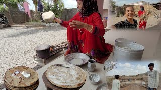 Desi chule pe bajre ki roti || Village vlog
