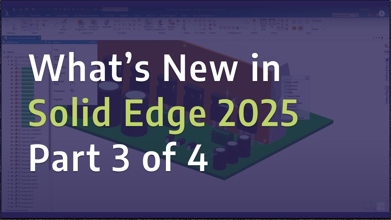 What's New in Solid Edge 2025 - Mechanical Design - Part 3 of 4 - YouTube