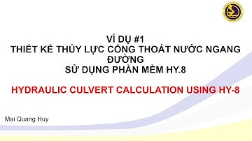 Tính toán thủy lực cống sử dụng HY-8