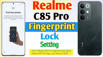 How To Realme C85 Pro Fingerprint Lock Setting || Realme C85 Pro Finger Lock Setting || 2025