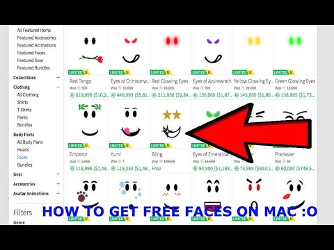 How To Get Free Faces On Mac 2019 Working Youtube - how to get free faces on roblox 2019working gaming