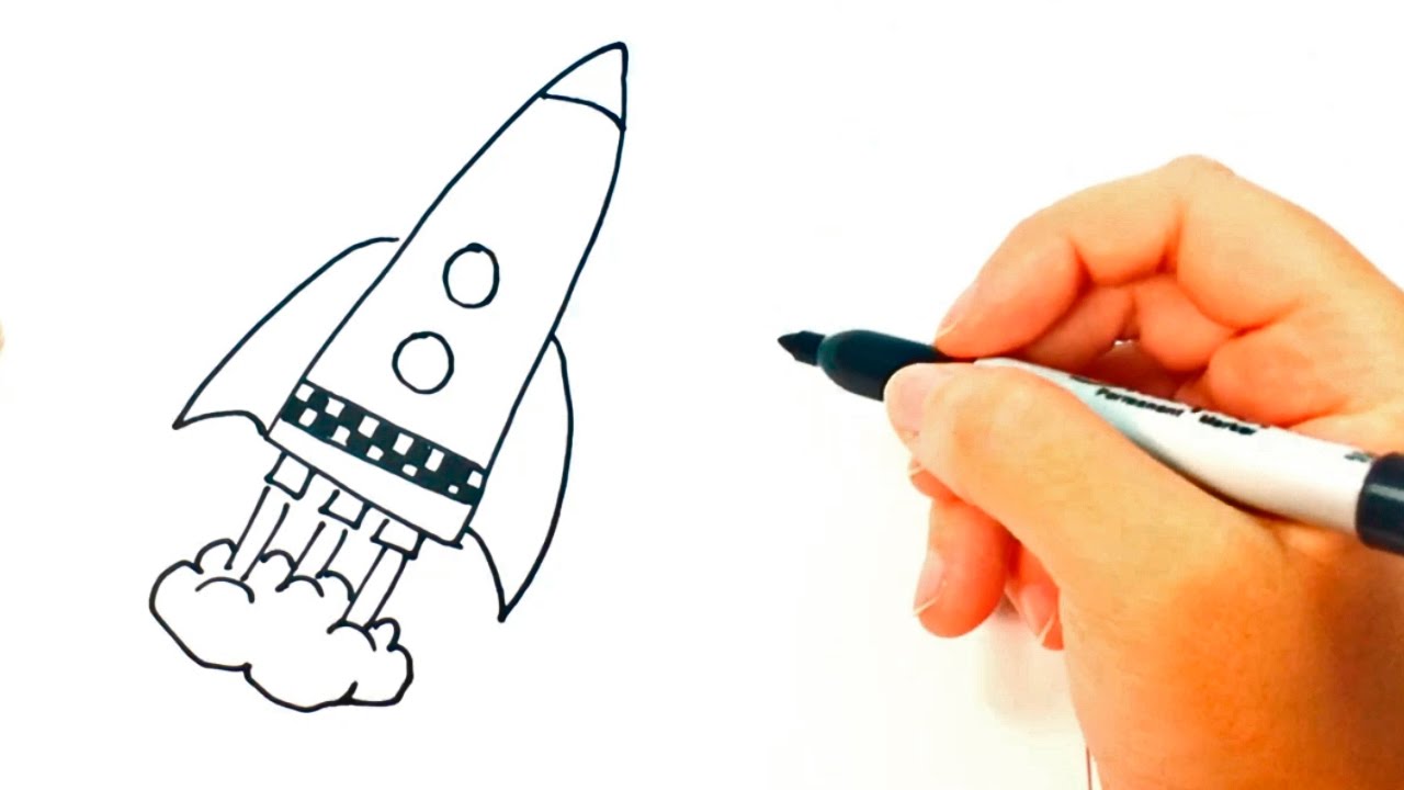 Cómo dibujar un Cohete Espacial paso a paso | Dibujo fácil de Cohete  Espacial - thptnganamst.edu.vn