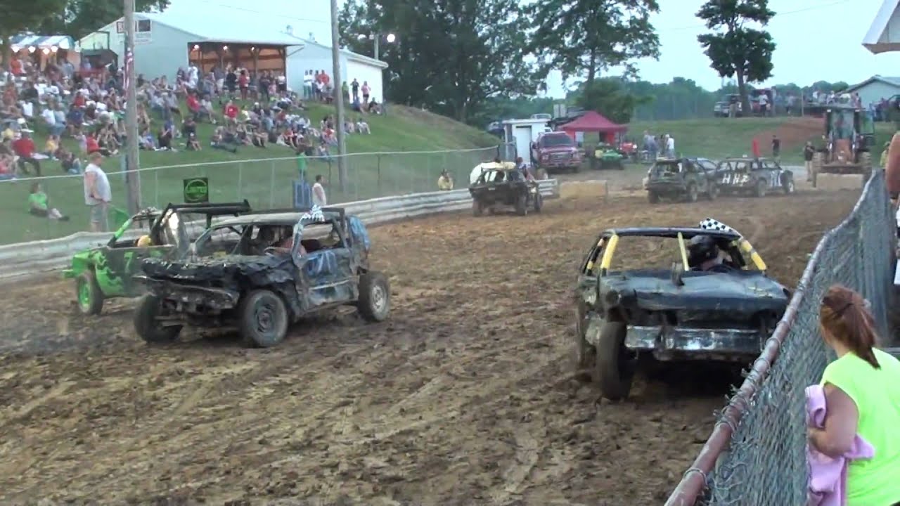 Kenton County Fair Kentucky small car demolition derby. 71210 Heat 2