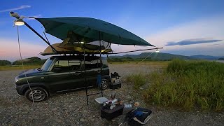 自作ルーフテントに泊まって小舟で海釣りと川釣りしたよ! 自作ルーフテントに泊まって小舟で海釣りと川釣りしたよ!