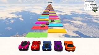 Car vs Cars Rainbow -726.365% People Start Barking After This Race in GTA 5!