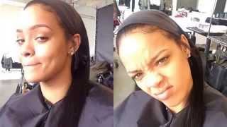 Rihanna funny facial expression and mimics