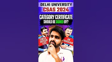 Who Should Sign Your Category Certificate: CO or Tehsildar? 🤔 #delhiuniversity #shortsfeed