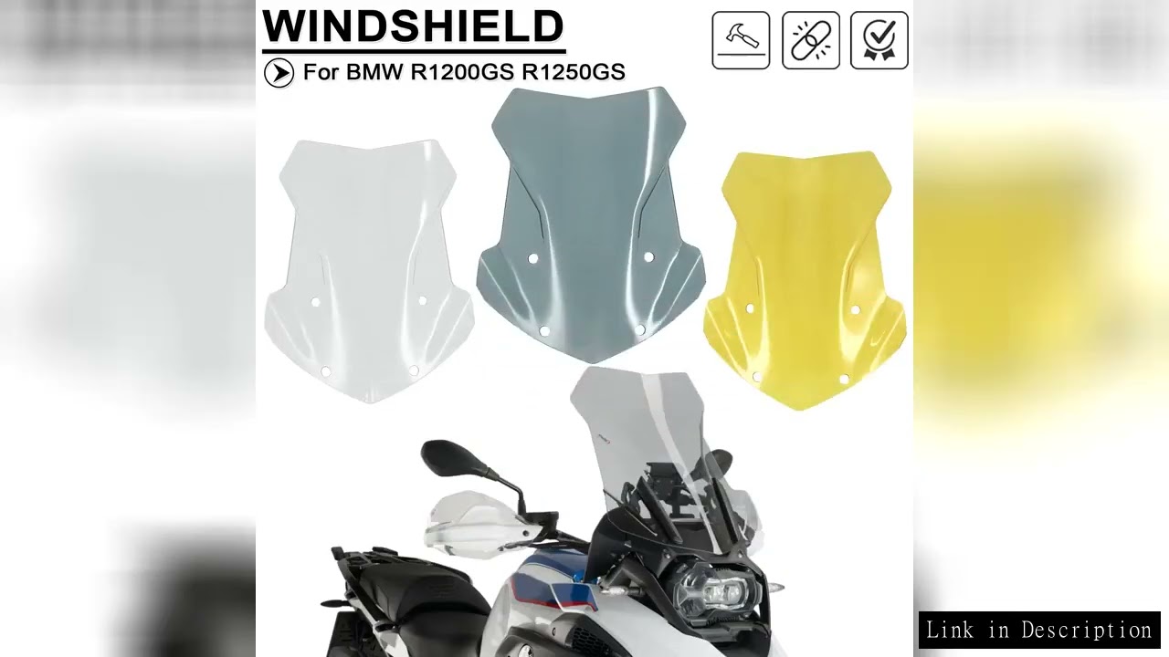 Motorcycle Front Windshield Windscreen Wind Shield Screen Deflector Spoiler Protector For BMW R1200