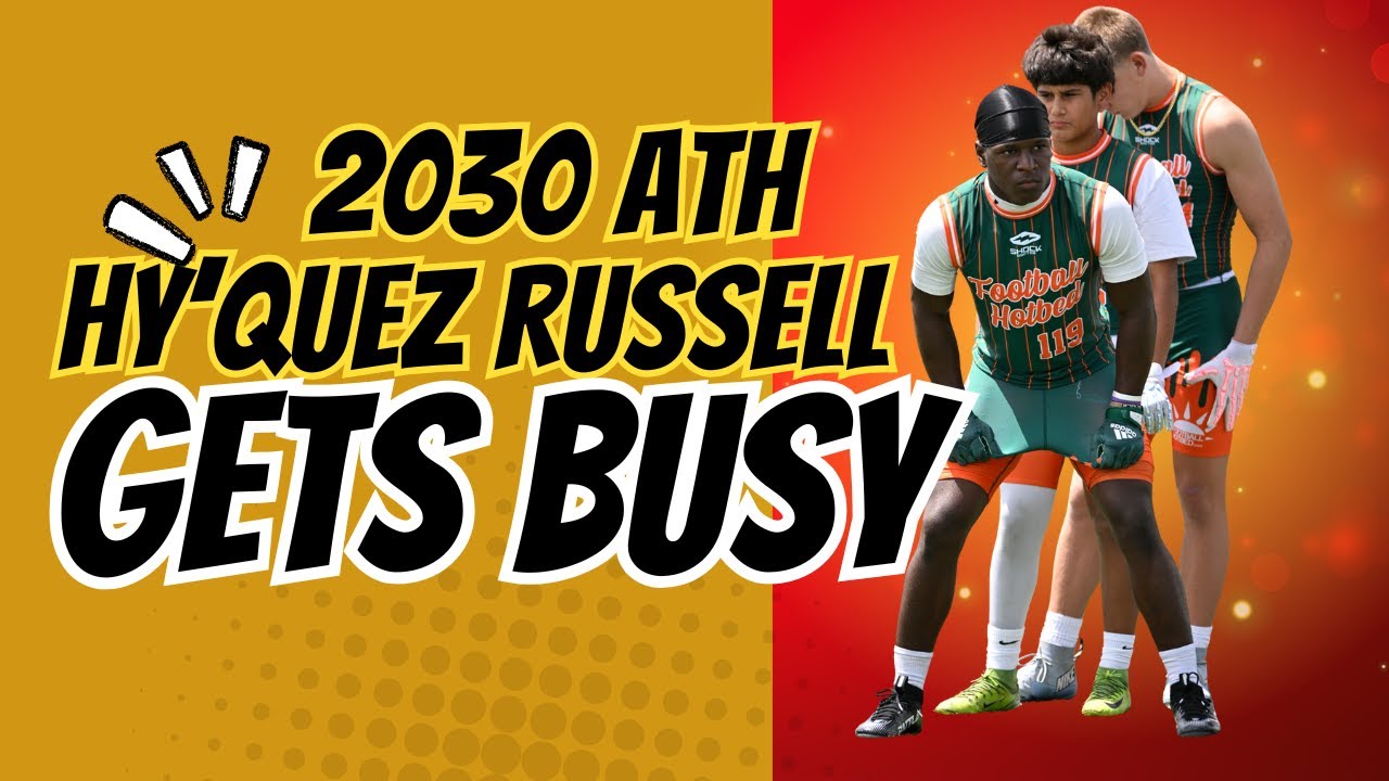 Hy'Quez Russell with YAK during 7v7 at Hotbed Middle School Showcase