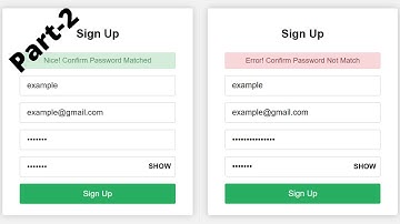 Confirm Password Check in HTML CSS & JavaScript [Part-2]