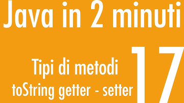 Tipi di metodi - Java in 2 minuti #17