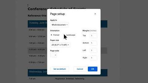 How to: Change page settings in Google Docs