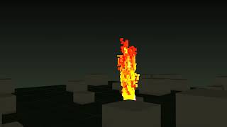 Pixel art style fire in Houdini