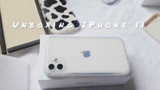 Iphone 11 white 128gb❄ and accessories UNBOXING + set up 2022