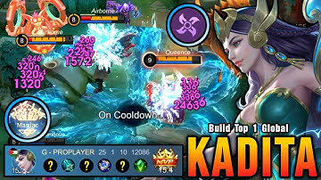 25 Kills + MANIAC!! New Buffed Kadita is Crazy!! - Build Top 1 Global Kadita ~ MLBB