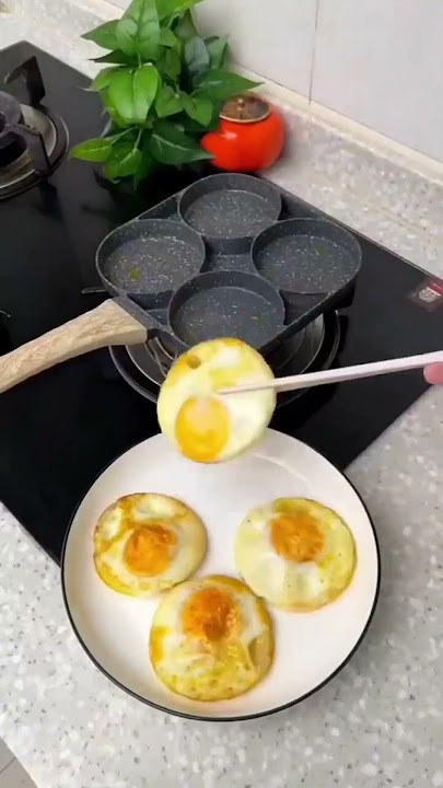 Wajan Panci Penggorengan Telur Pancake 4 Lubang #short #alatdapur
