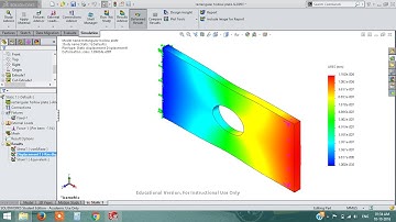 solidworks tutorial | hollow plate simulation analysis