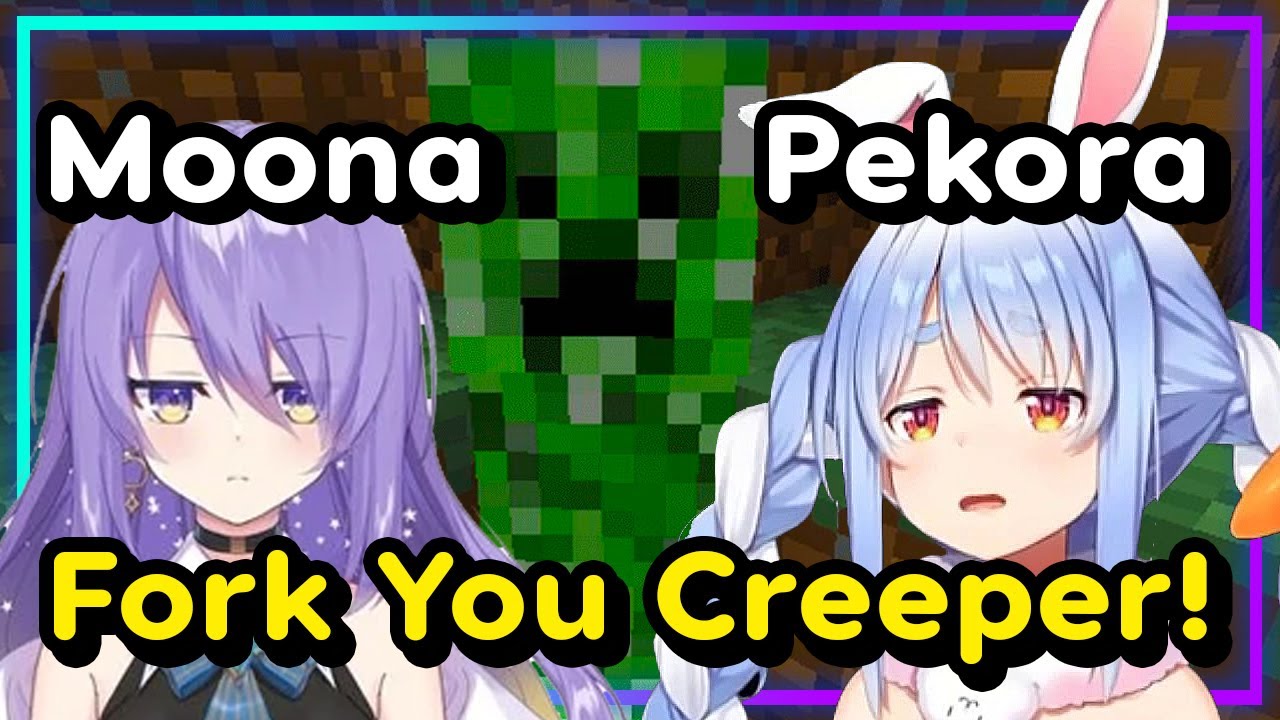 【ENG Sub】Usada Pekora - Moona Hoshinova FORK YOU CREEPER!