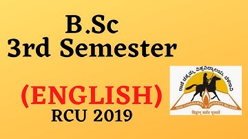 B.Sc 3rd Semester ENGLISH Question paper | RCU 2019 | Basic English | Eco English