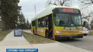 Students View Rosa Parks Tribute Bus At Lansing School