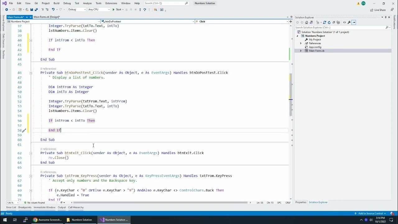 Numbers solution exercise 5 6 zak s programming with microsoft visual