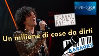 Ermal Meta Un milione di cose da dirti Karaoke Sanremo 2021 (Base al piano con testo)