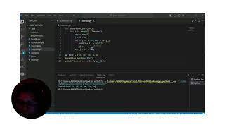 Insertion sort code using visual studio code