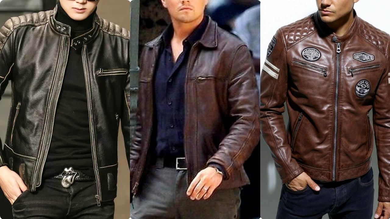 classy and edgy mastering the men leather jacket style 2024 - YouTube