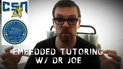 CSN - Embedded tutoring introduction - Fall 2020