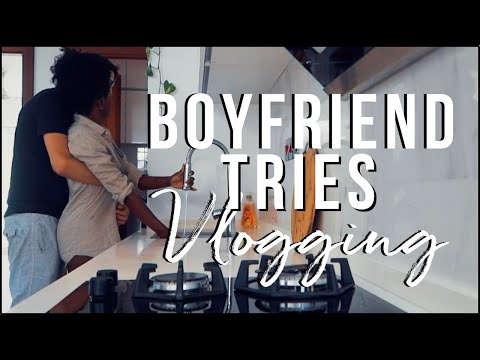 MY BOYFRIEND TRIES VLOGGING FOR THE FIRST TIME | Natural 4C Hair Wash Day & Impromptu Movie Date