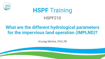 HSPF210: What are the different hydrological parameters for the impervious land operation (IMPLND)?