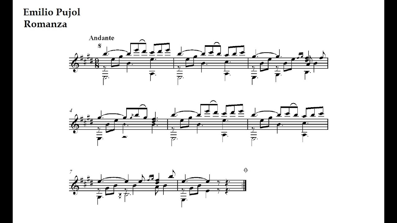 Emilio Pujol. Romanza
