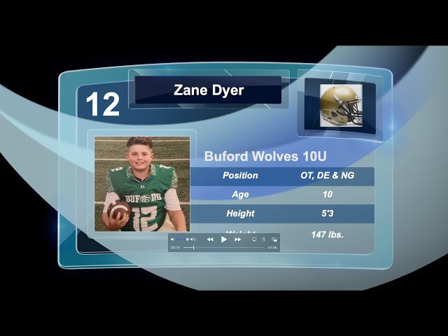 TwinSportsTV: Game Teaser Zane Dyer #12 OT, DE u0026 NG (10U Buford Wolves vs. 10U Mountain View) class=