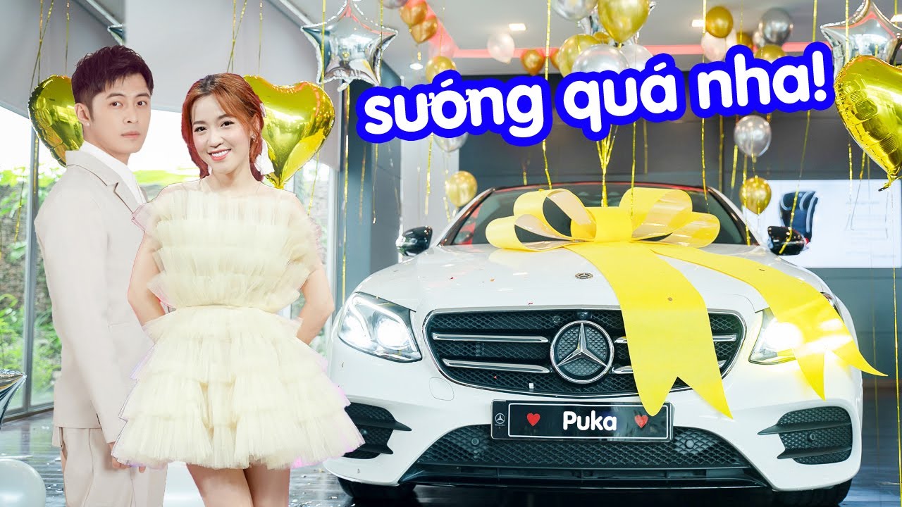 Gin Tuấn Kiệt tặng xe hơi cho bà xã Puka khiến fan ngưỡng mộ - YouTube