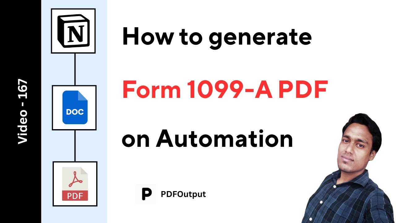 Form 1099 A PDF (How to generate PDFs on automation using Notion) - YouTube