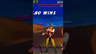 umk3 KungLao Tripple Hat Slice Fatality💀 #fatality #retrogaming