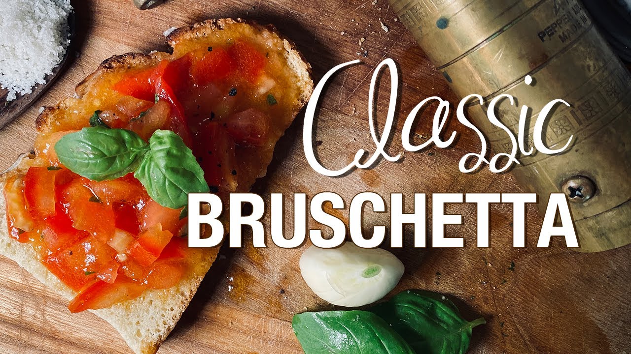 Classic Italian Bruschetta Tomato & Basil Recipe | The Pasta Queen