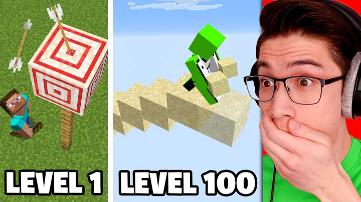 Testing Minecraft IMPOSSIBLE Trick Shots From Level 1 to Level 100