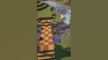 cool wood bridge #minecraft #minecraftbuilding #shorts #minecraftshorts #tutorial