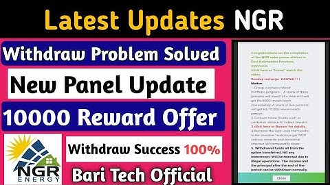NGR Energy Latest Update || NGR Energy Withdrawal Update || NGR App 2022 || Best Earning Website