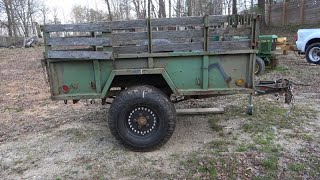 New Rims and Tires on the M101A1 Trailer