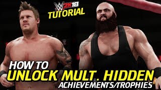 WWE 2K18 Tutorial: HOW TO EASILY UNLOCK 10+ HIDDEN ACHIEVEMENTS/TROPHIES!, All Secret Achievements!