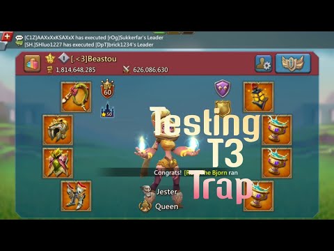 LORDS MOBILE - TESTING T3 FRONTLINE SOLO TRAP || KVK ACTION || F2P TRAP
