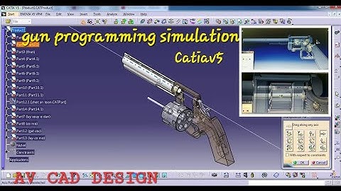gun programming simulation #catiav5 part design