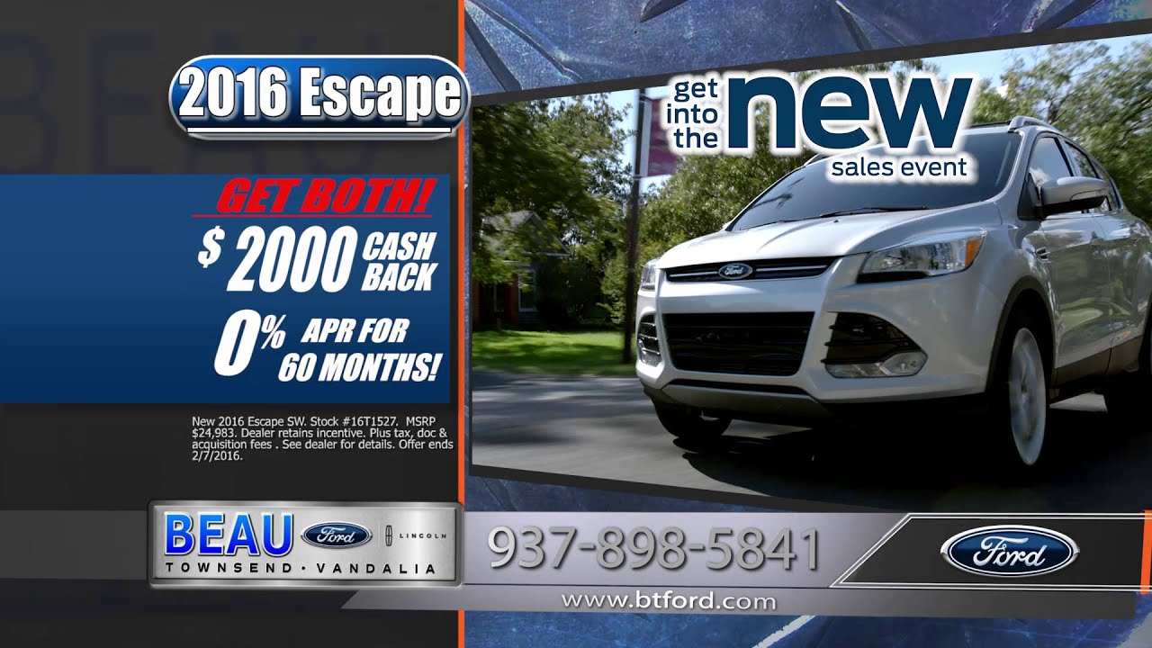 Ford Escape, January 2016 15S Beau Townsend Ford Commercial YouTube