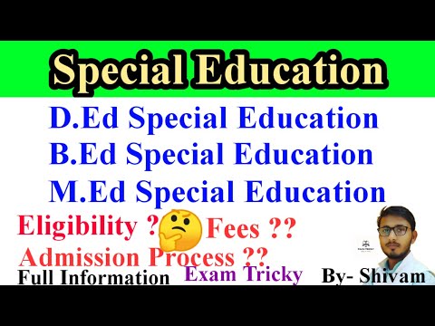 RCI Special Education || D.Ed SE , B.Ed SE , M.Ed SE || Eligibility || FEES || Admission Process ||