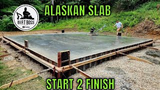 Monolithic Slab garage Alaskan slab site prep