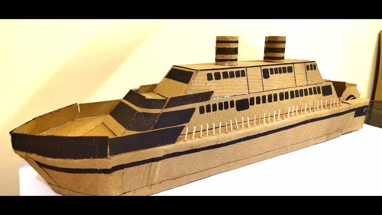 how to make ship with cardboard - youtube
